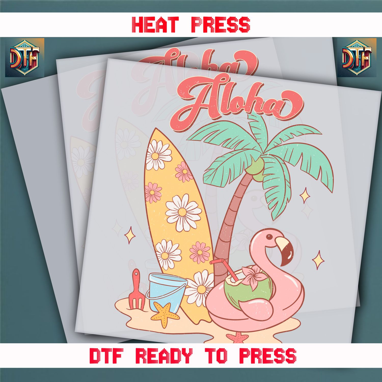 Ready To Press Aloha DTF Transfers