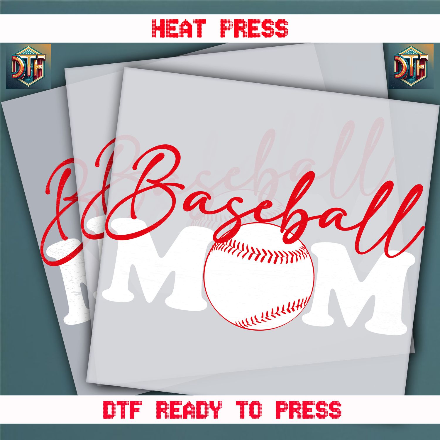 Ready To Press Baseball Mom DTF Transfers