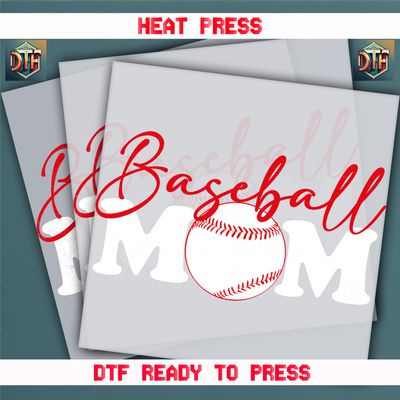 Ready To Press Baseball Mom DTF Transfers
