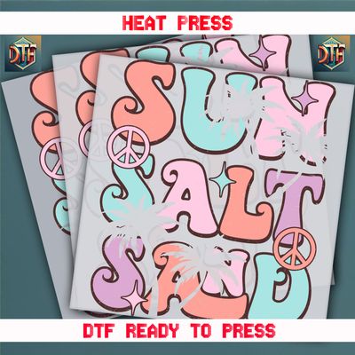 Ready To Press Sun Salt Sand DTF Transfers