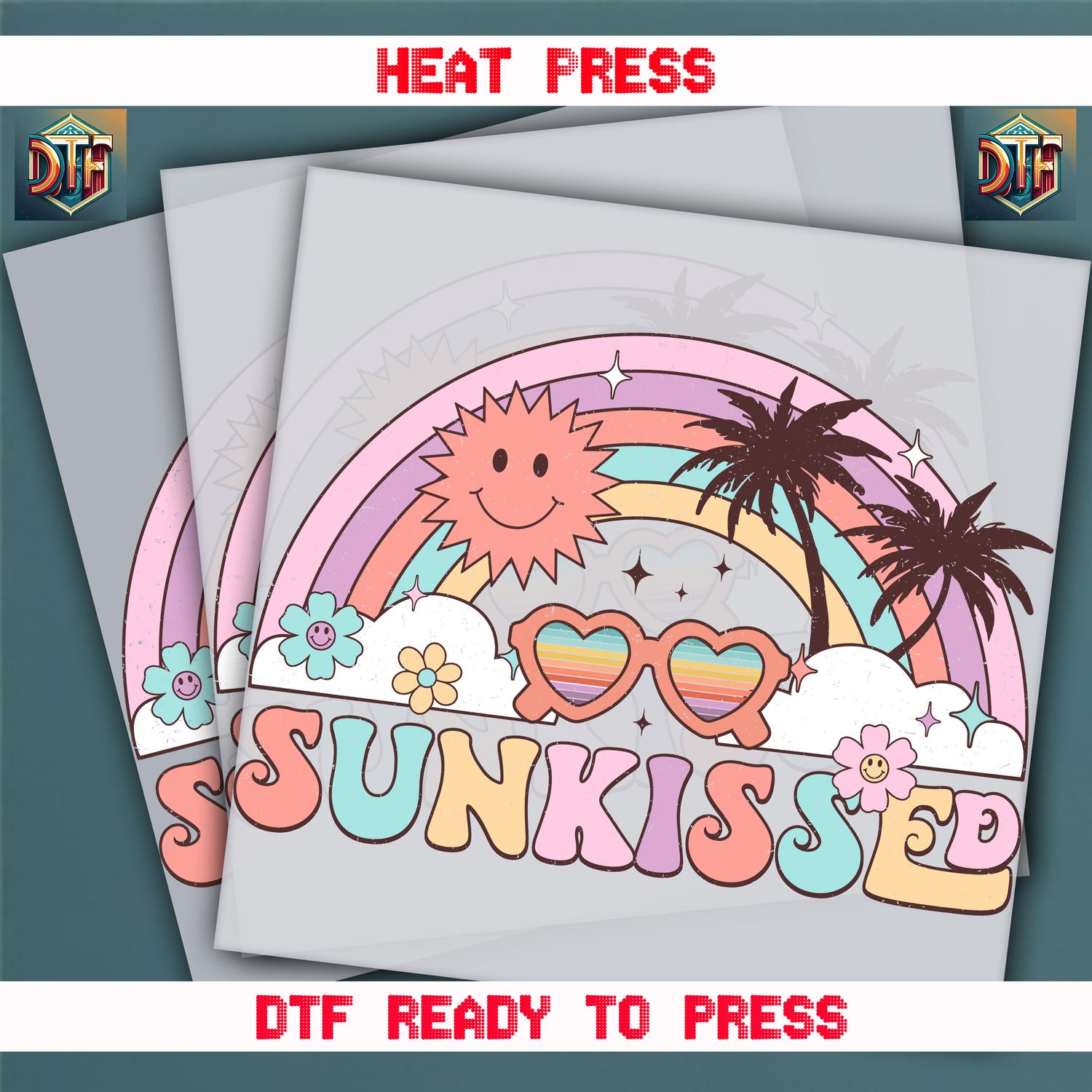 Ready To Press Sun Kissed DTF Transfers
