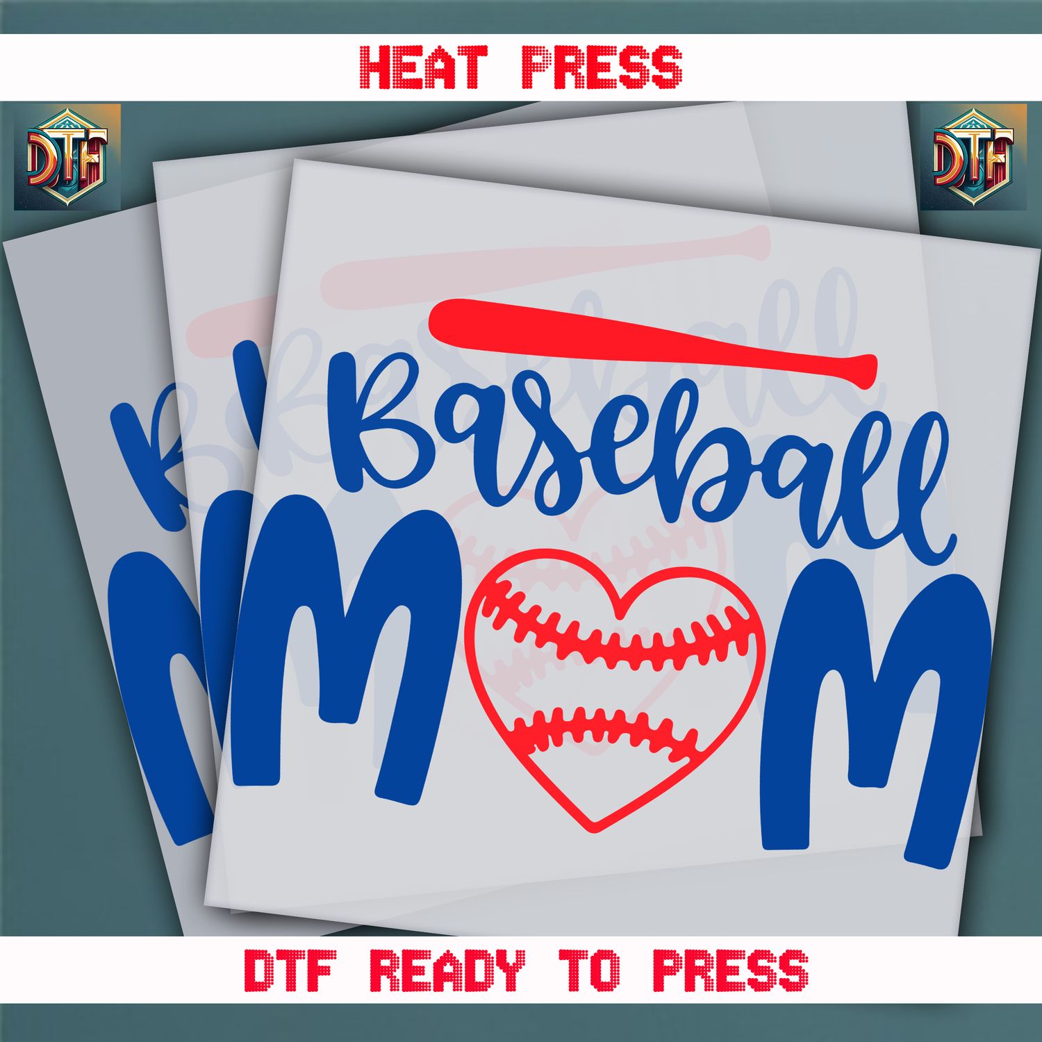 Ready To Press Baseball Mom DTF Transfers