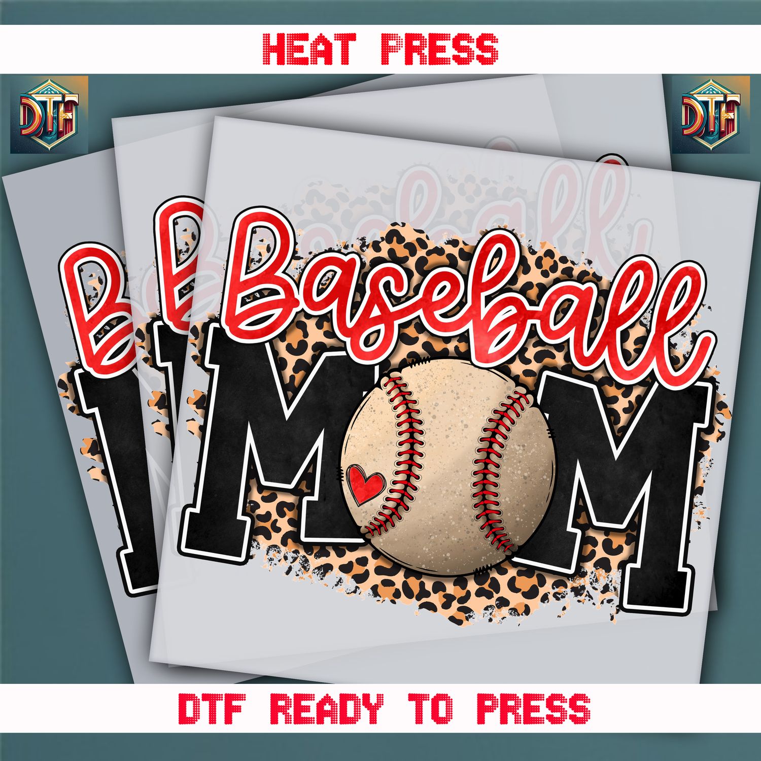 Ready To Press Baseball Mom DTF Transfers