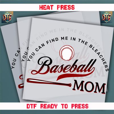 Ready To Press You Can Find Me in The Beachers Baseball Mom DTF Transfers