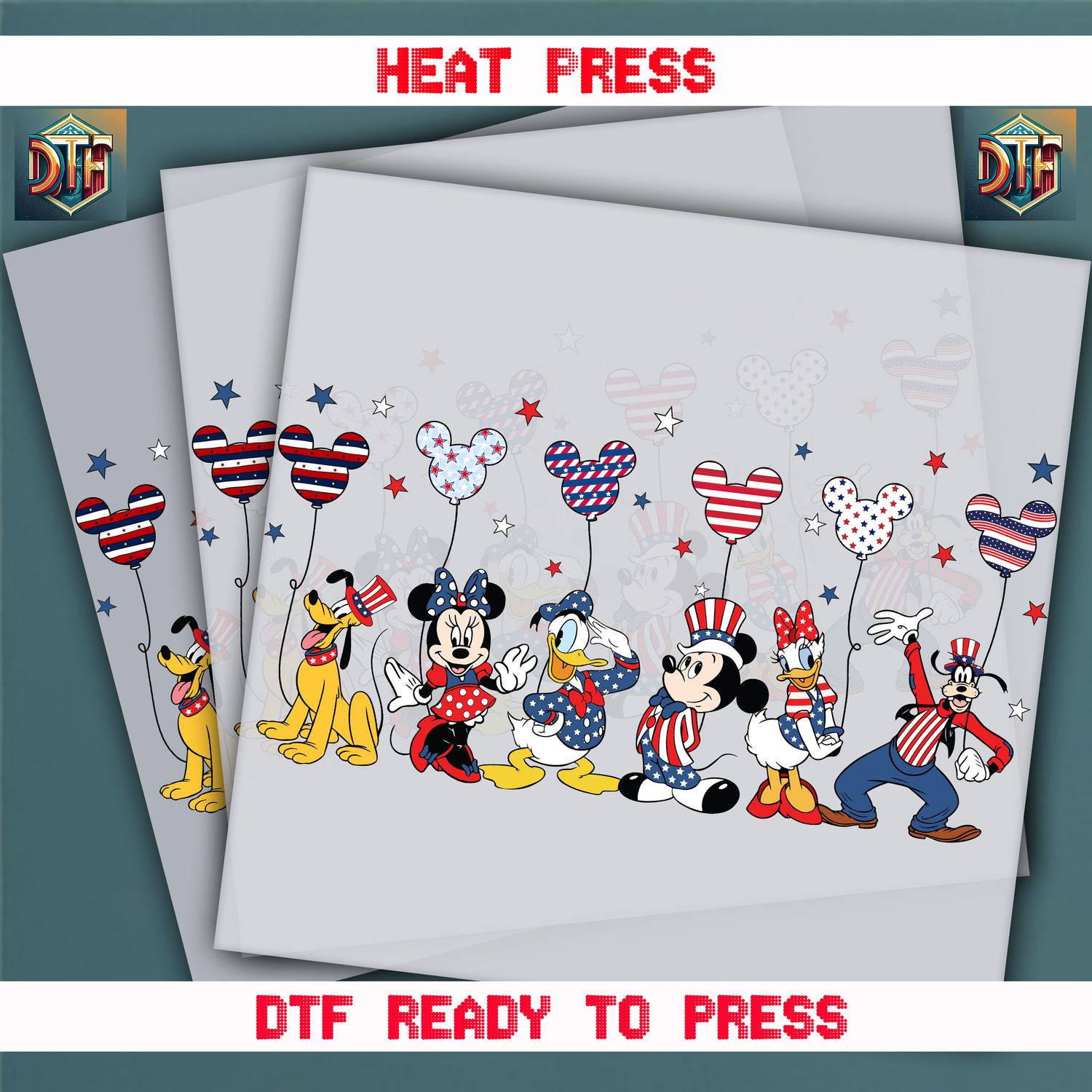 Ready To Press 4th Of July  DTF Transfers