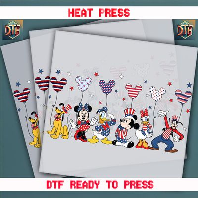 Ready To Press 4th Of July  DTF Transfers
