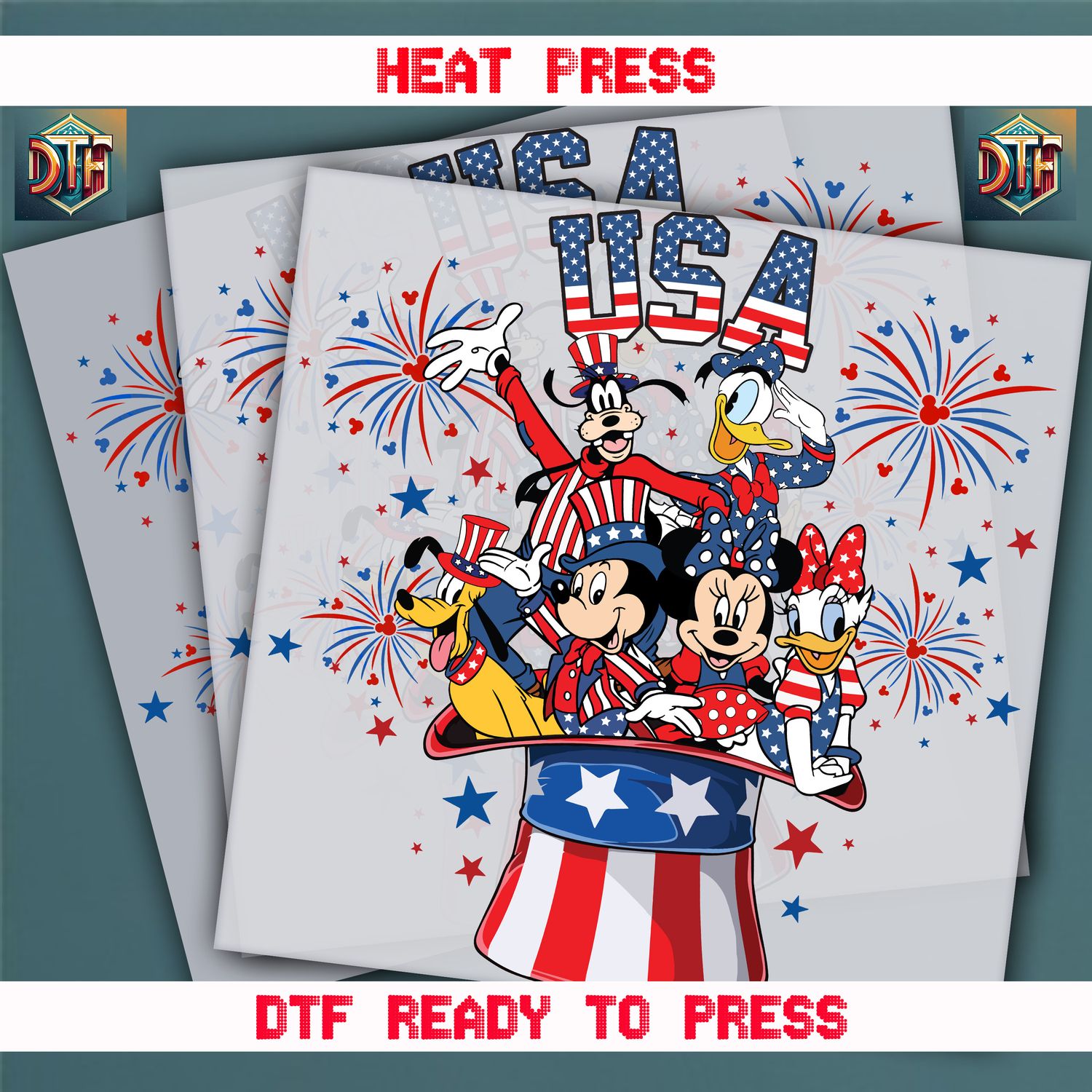 Ready To Press USA DTF Transfers