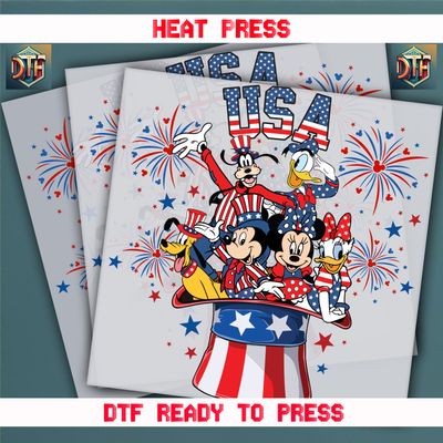 Ready To Press USA DTF Transfers