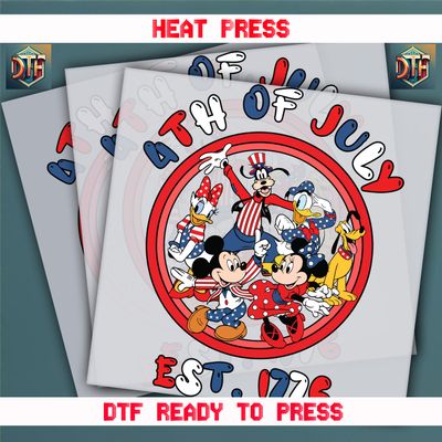 Ready To Press 4th Of July Est. 1776  DTF Transfers