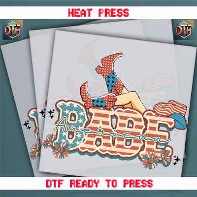 Ready To Press American Babe DTF Transfers