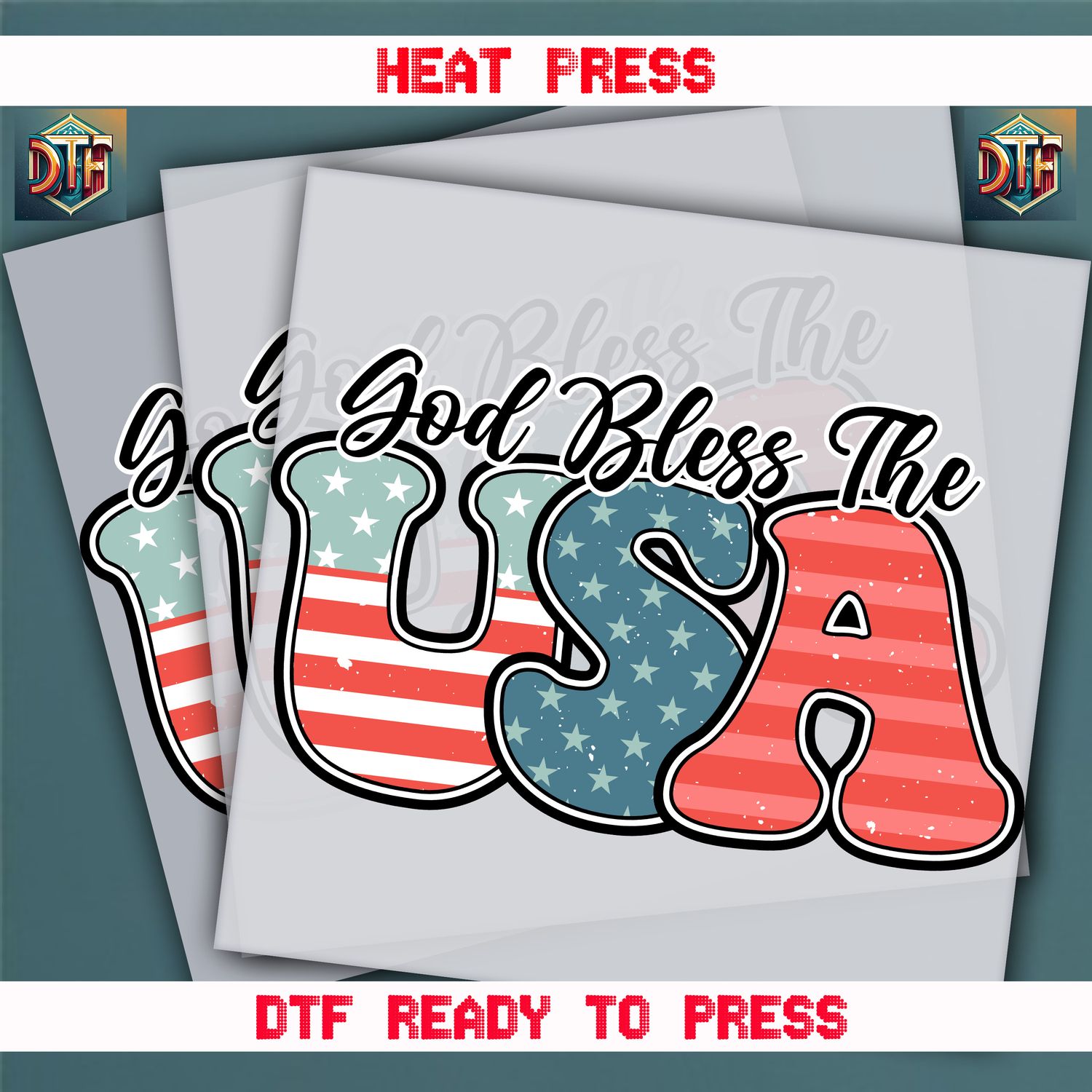 Ready To Press God Bless The USA Transfers