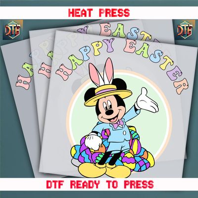 Ready To Press  Happy Easter Mickey Transfers