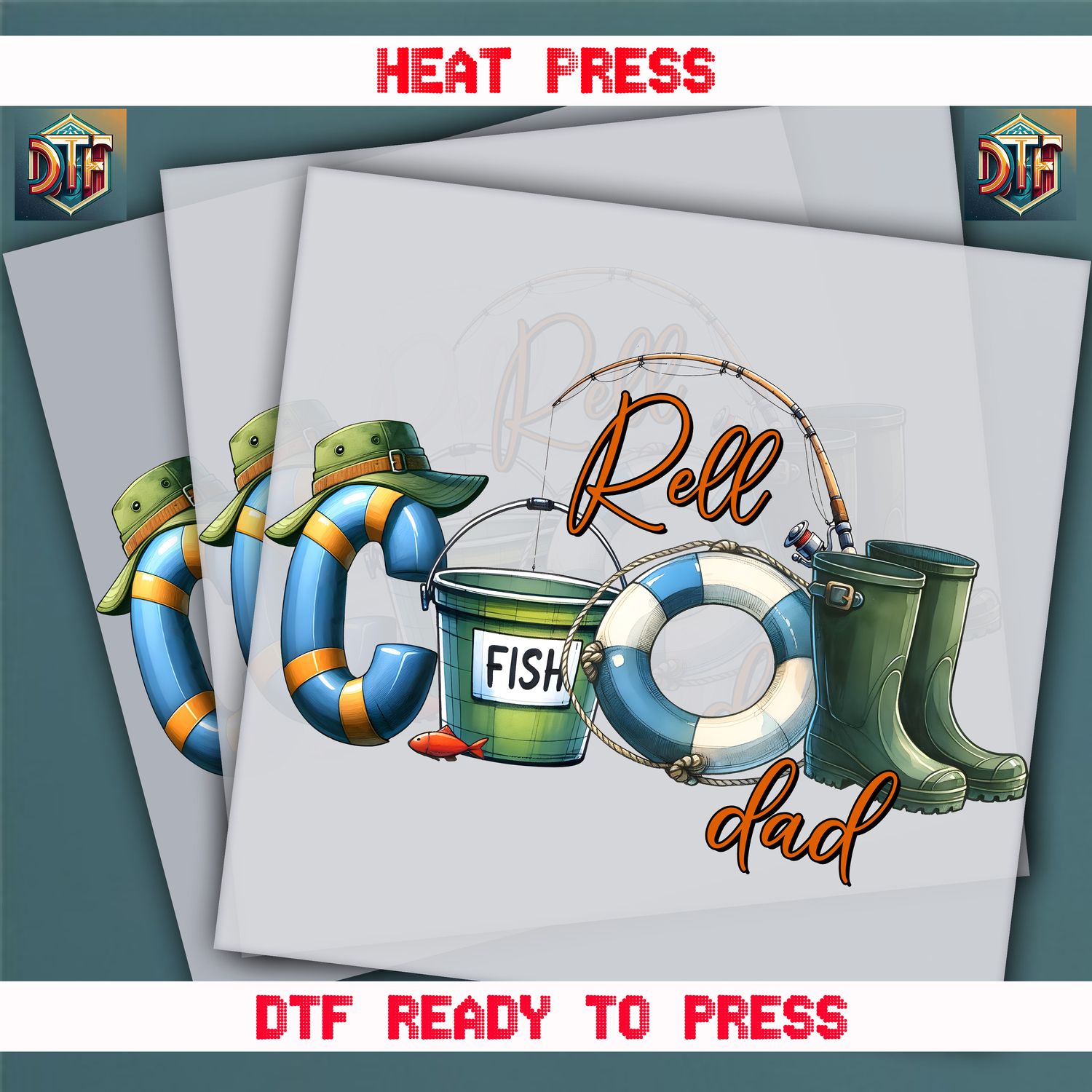 Ready To Press Cool Rell Dad DTF Transfers