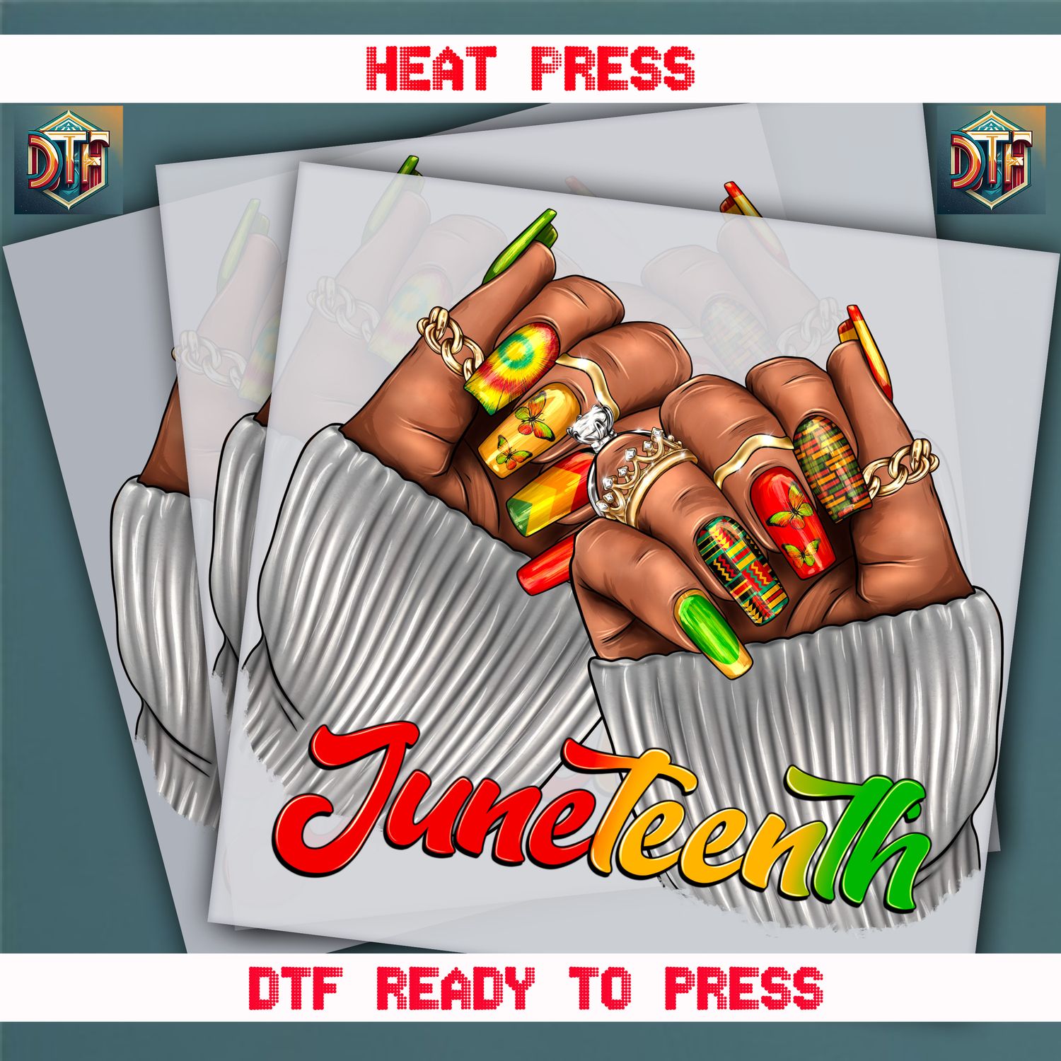 Ready To Press Juneteeth DTF Transfers