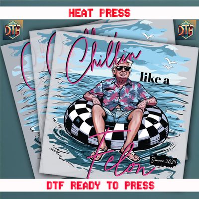 Ready To Press Chillin Lİke A Felon DTF Transfers