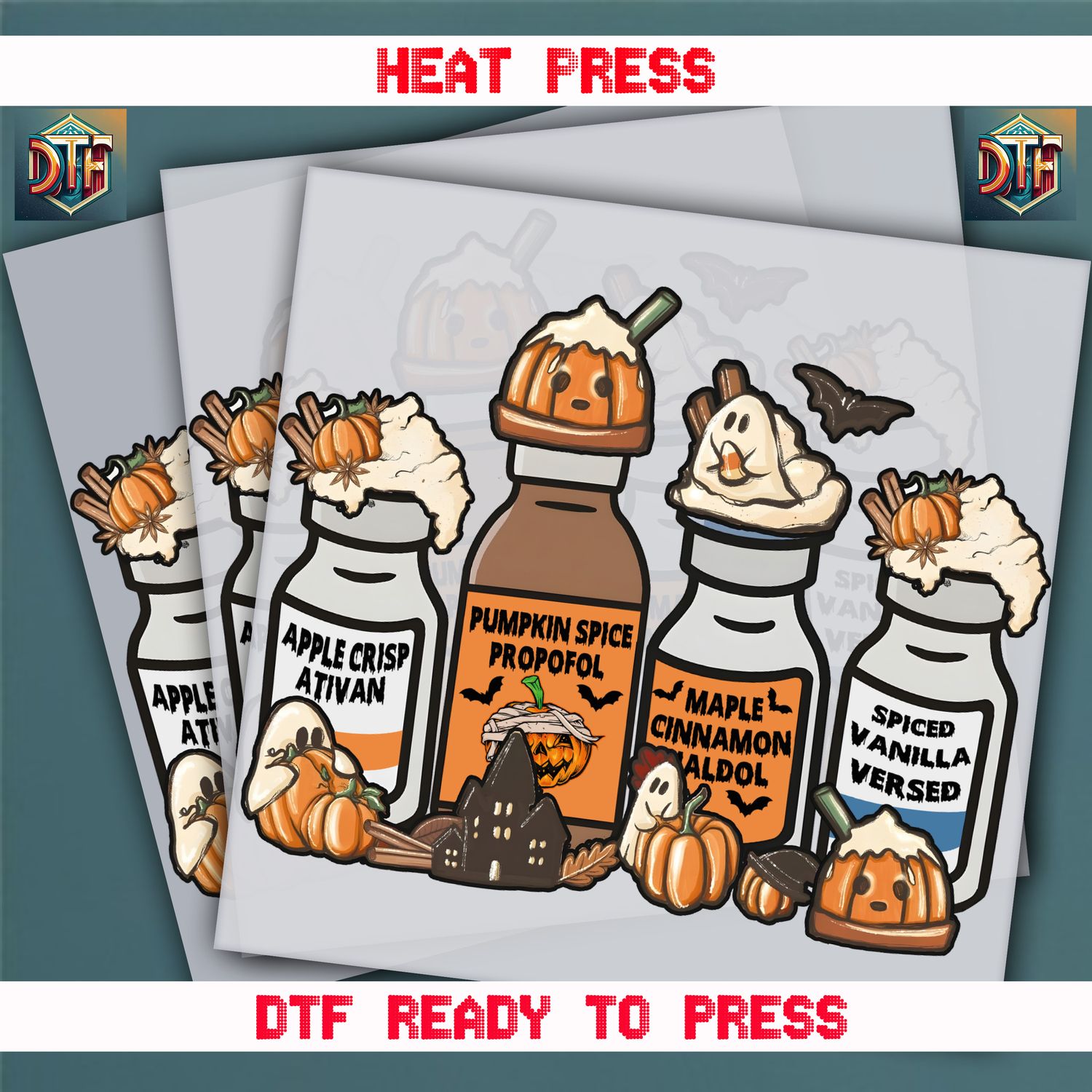 Ready To Press Halloween DTF Transfers