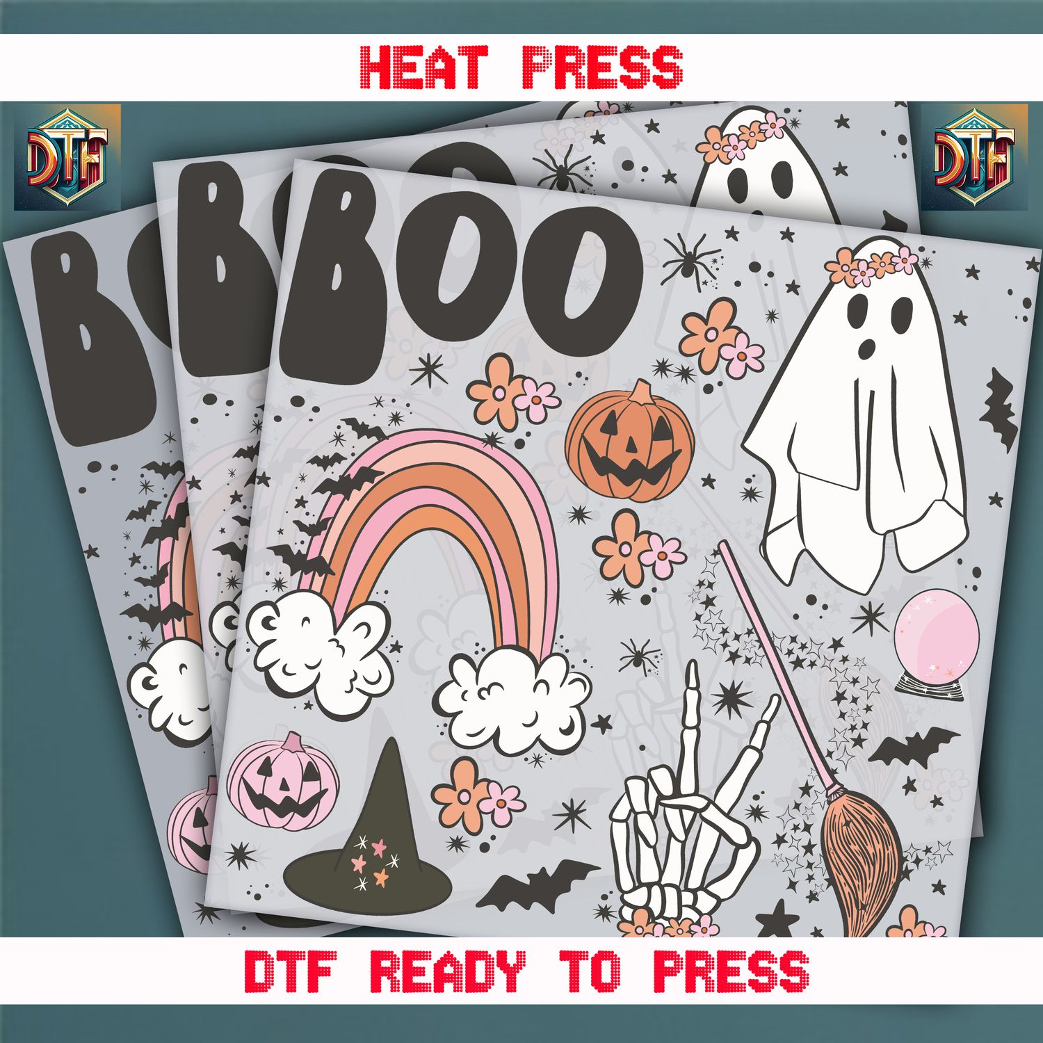 Ready To Press Halloween DTF Transfers