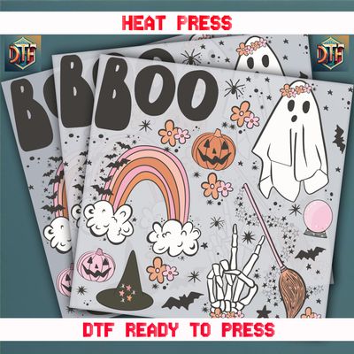 Ready To Press Halloween DTF Transfers