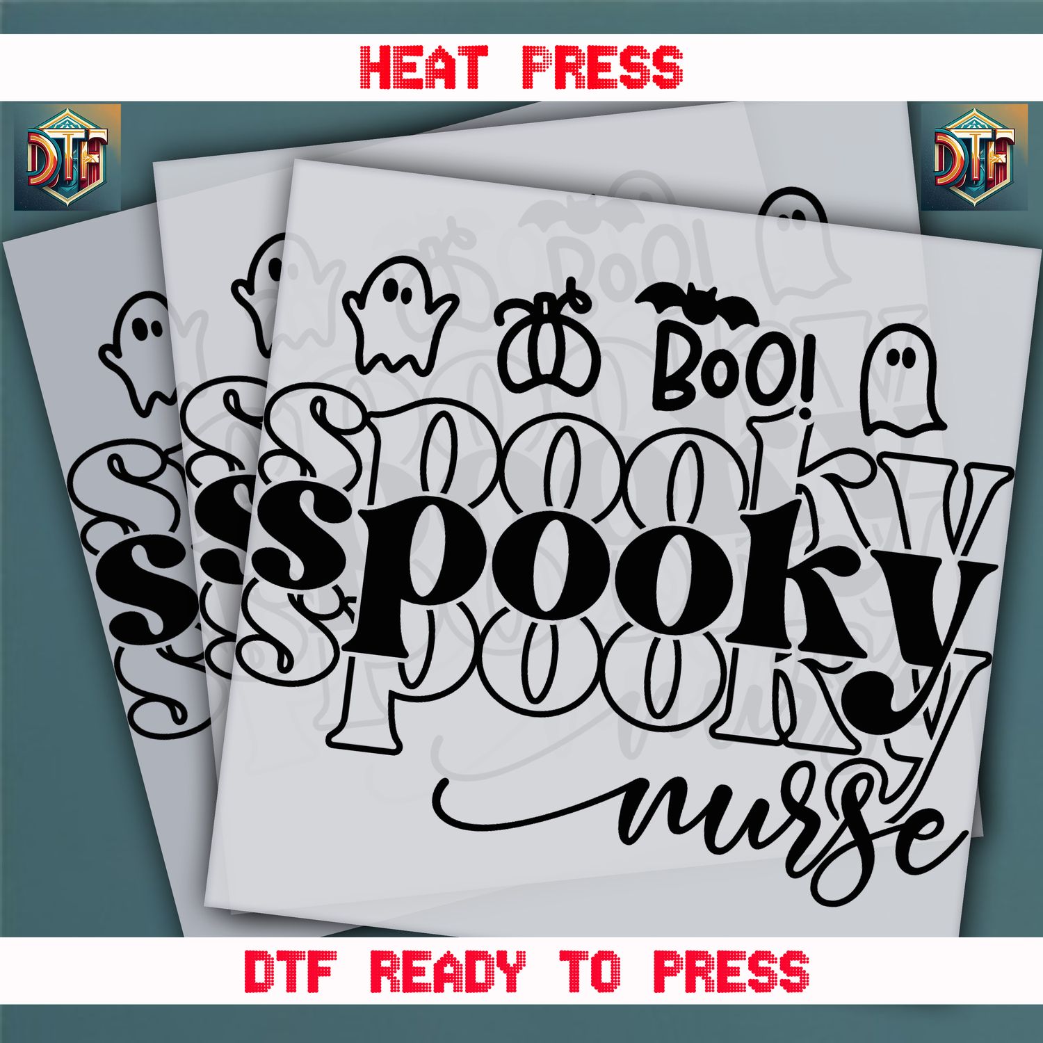 Ready To Press Spooky Nurse DTF Transfers
