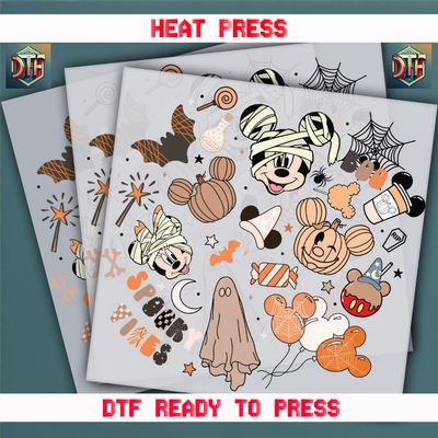 Ready To Press Halloween DTF Transfers