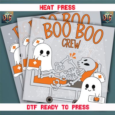 Ready To Press Boo Boo Crew DTF Transfers