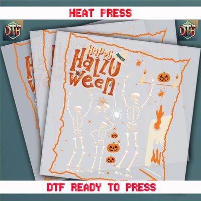 Ready To Press Happy Halloween DTF Transfers
