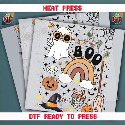 Ready To Press Halloween DTF Transfers