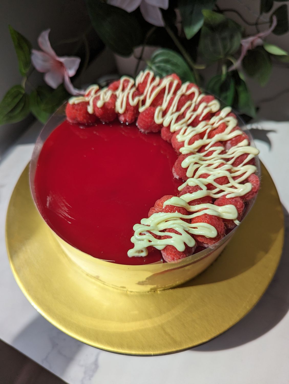 Raspberry white Chocolate cheesecake