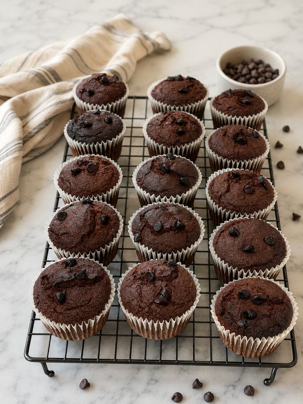 Double Chocolate Chip Muffins