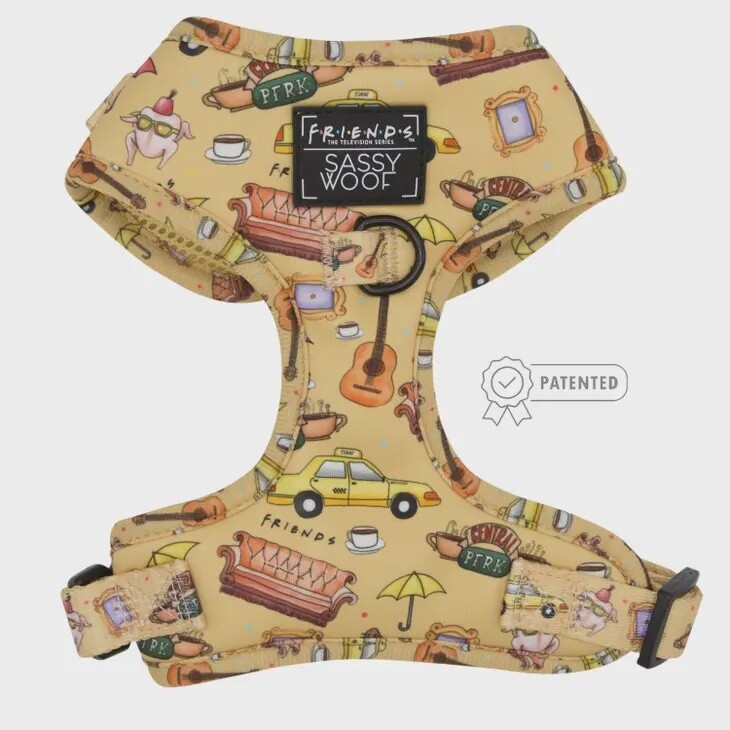Adjustable Friends Dog Harness- Yellow