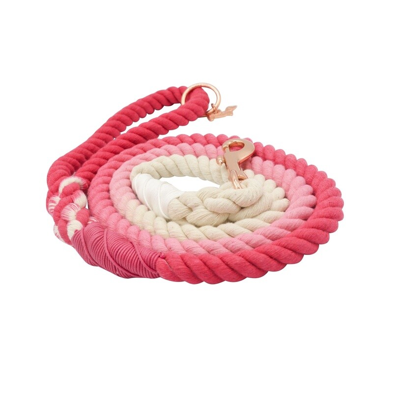 Dog Rope Leash- Ombre Pink
