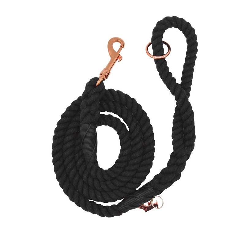 Dog Rope Leash- Noir