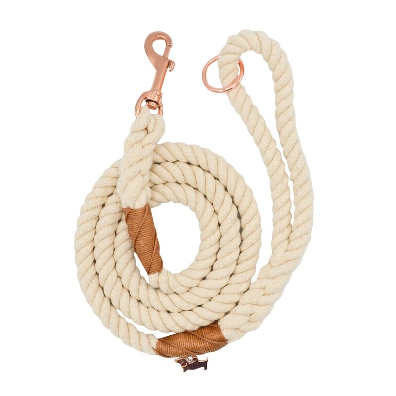Dog Rope Leash- Natural