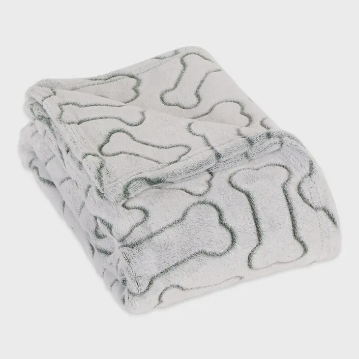 Hunter Green Embossed Bone Blanket