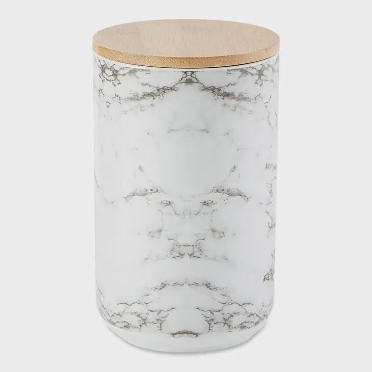 White Marble Ceramic Treat Canister