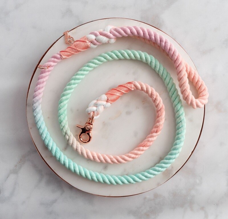 Dog Rope Leash- Sherbet
