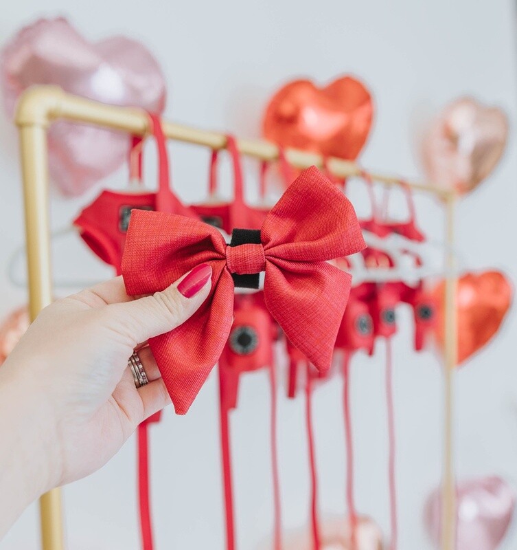 Sailor Dog Bow- Merlot