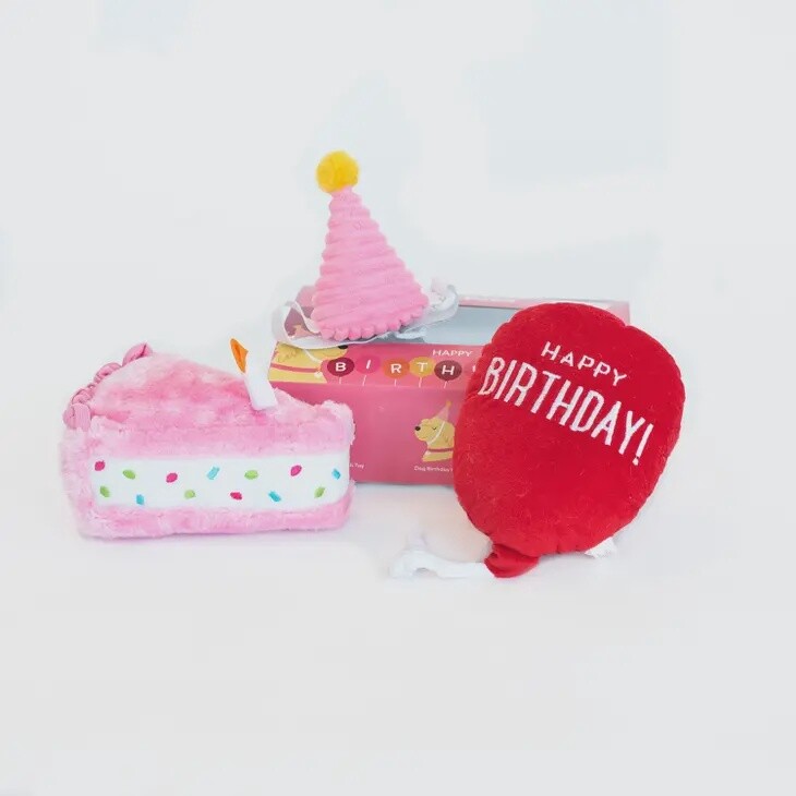 ZIppy Paws Birthday Box 3pc- Pink