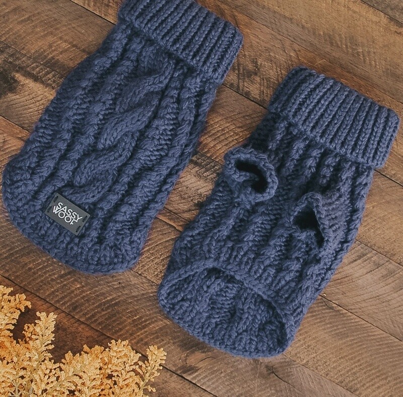 Navy Cable Knit Sweater