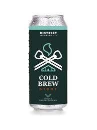 District Cold Brew Stout, Size: 4 Cans