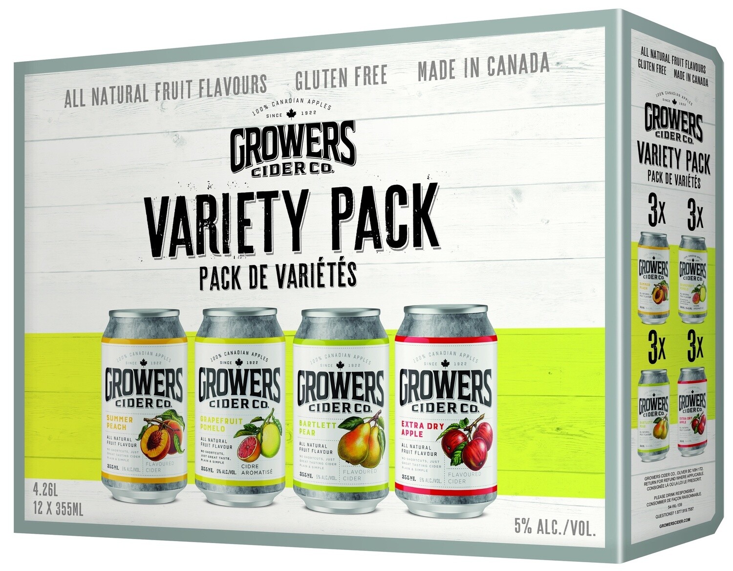 GROWERS VARIETY PACK, Size: 12 Cans