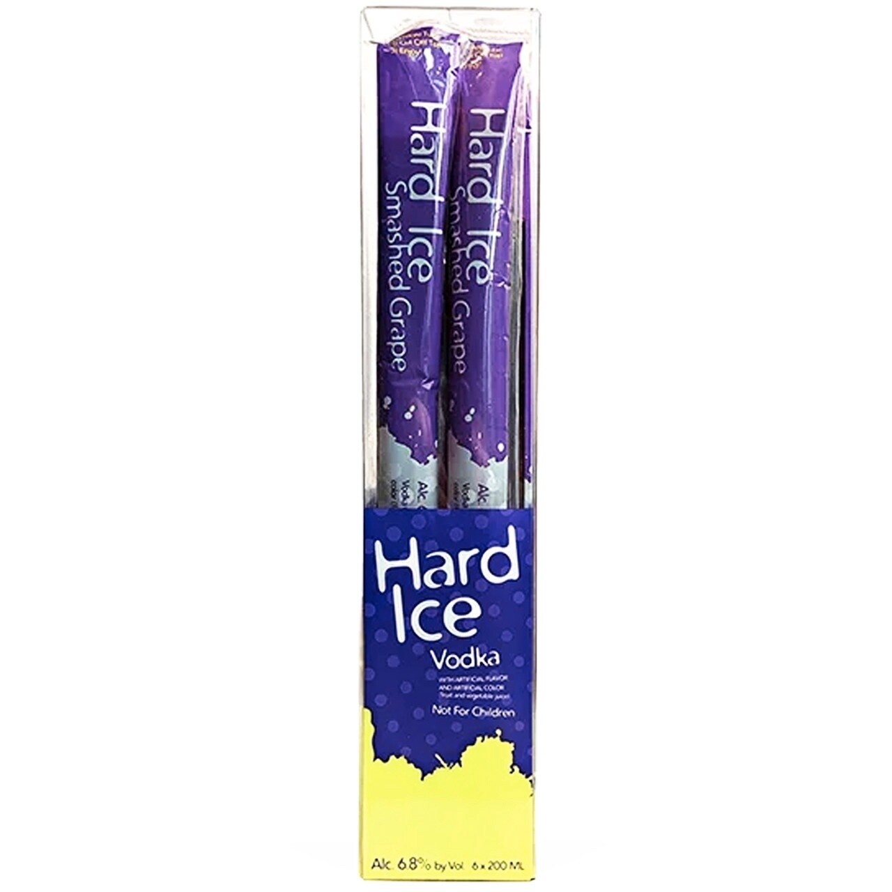 HARD ICE SMASHED GRAPE 6PK, Size: 6x200 ml Pouch