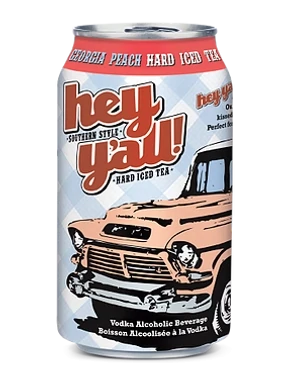 HEY Y&#39;ALL GEORGIA PEACH HARD ICED TEA, Size: 6 Cans