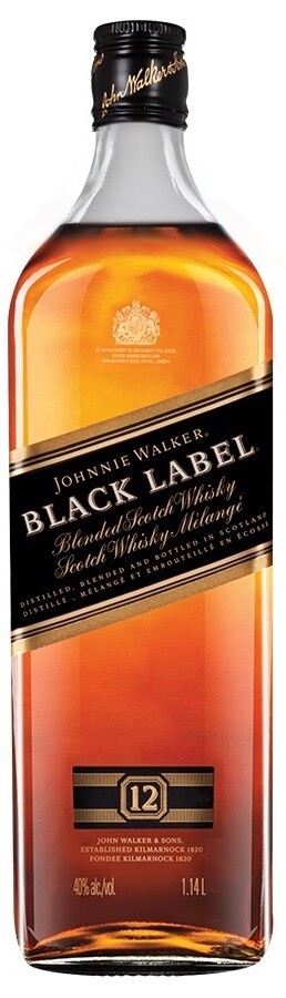 JOHNNIE WALKER BLACK LABEL, Size: 1140 ml