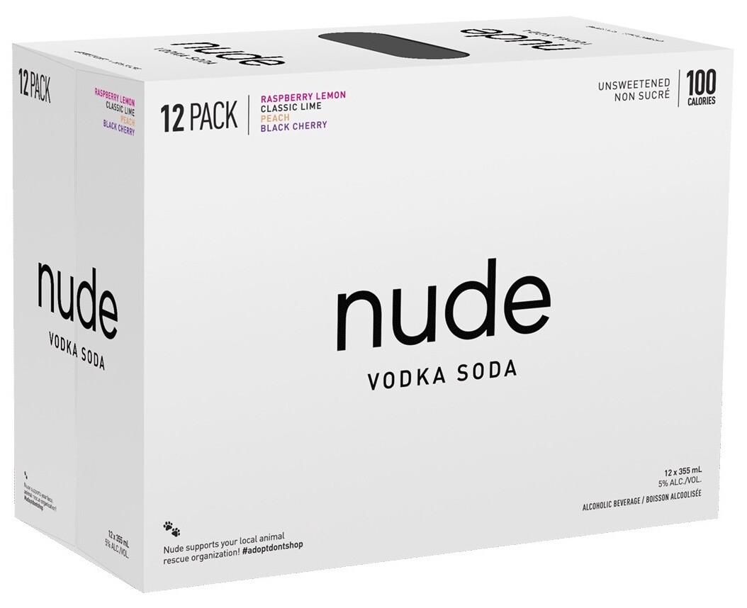 NUDE VODKA SODA 12-PACK MIXER, Size: 12 Cans