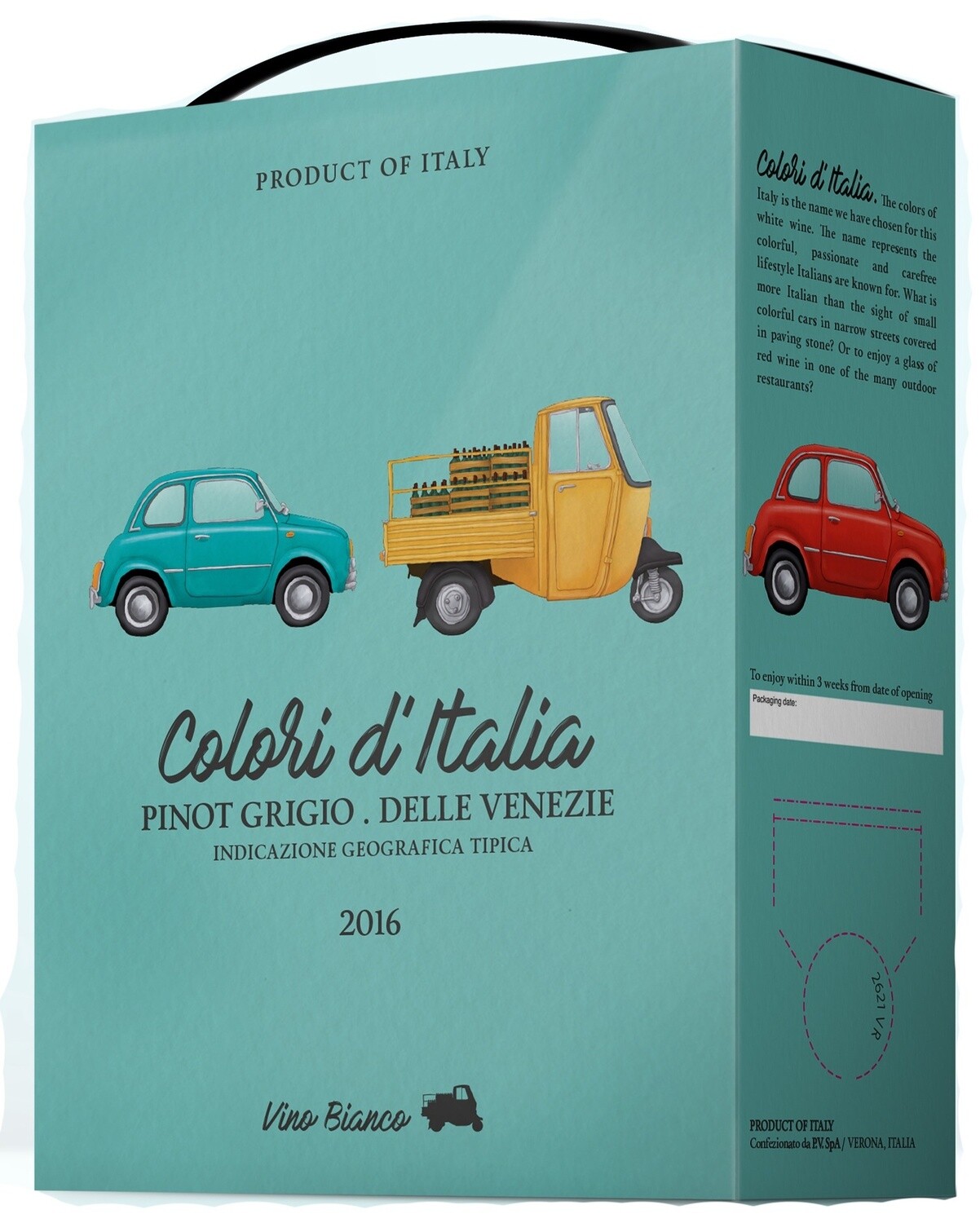PASQUA COLORI D&#39;ITALIA PINOT GRIGIO IGT, Size: 3000 ml