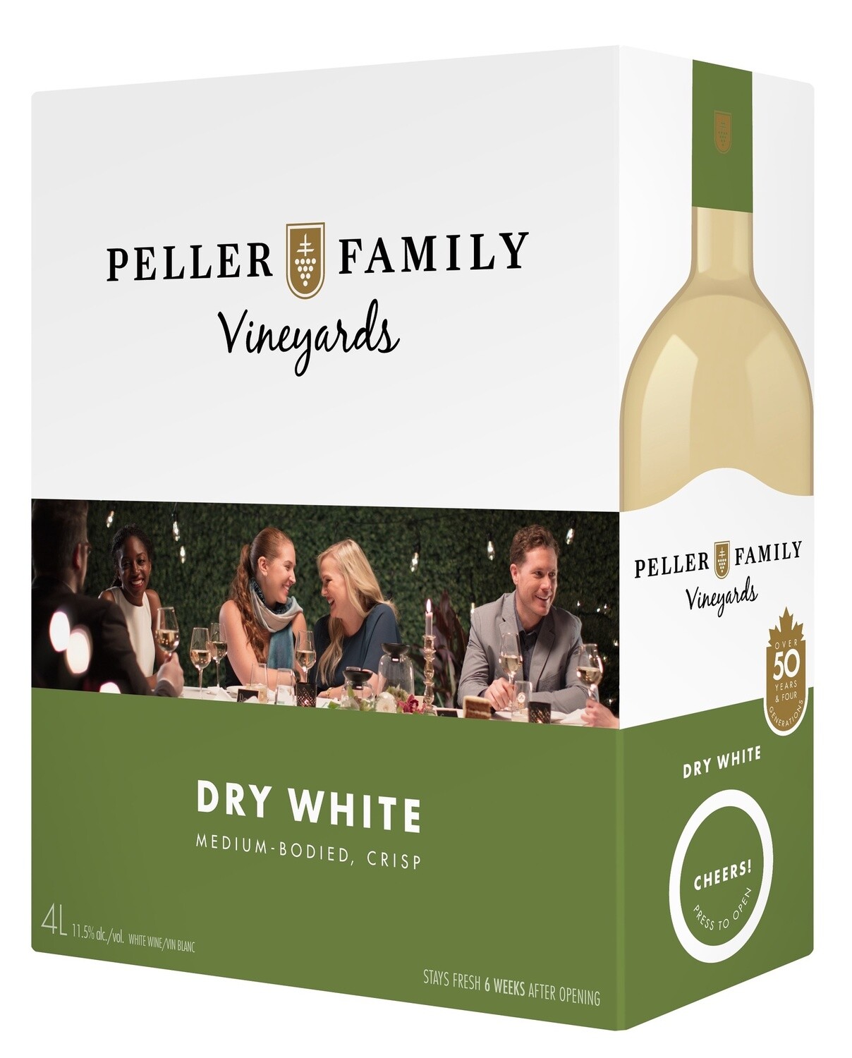 PELLER FAMILY VINEYARDS DRY WHITE, Size: 4 L