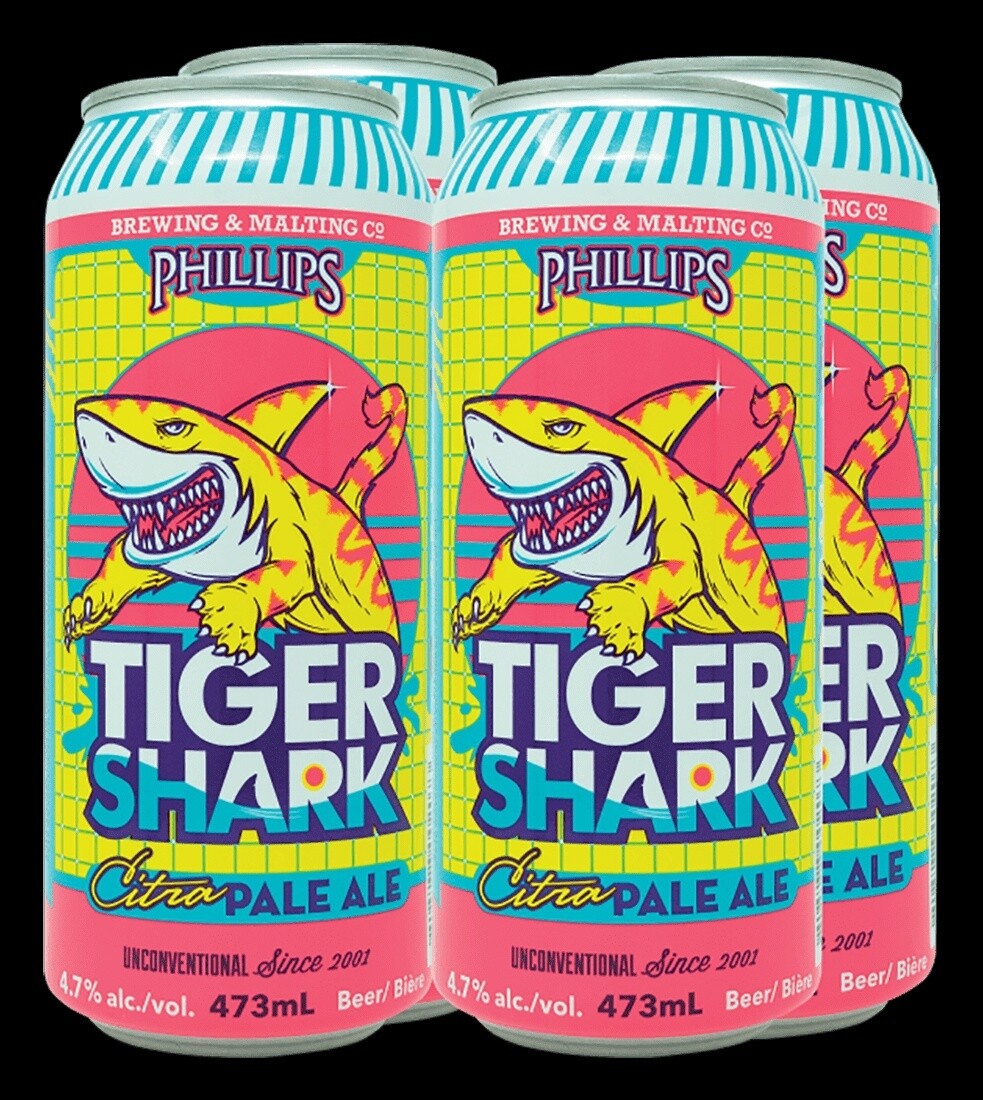 PHILLIPS TIGER SHARK CITRA PALE ALE, Size: 4 Cans