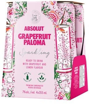 ABSOLUT GRAPEFRUIT PALOMA COCKTAIL, Size: 4 Cans
