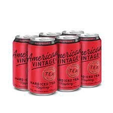 AMERICAN VINTAGE RASPBERRY HARD ICED TEA, Size: 6 Cans